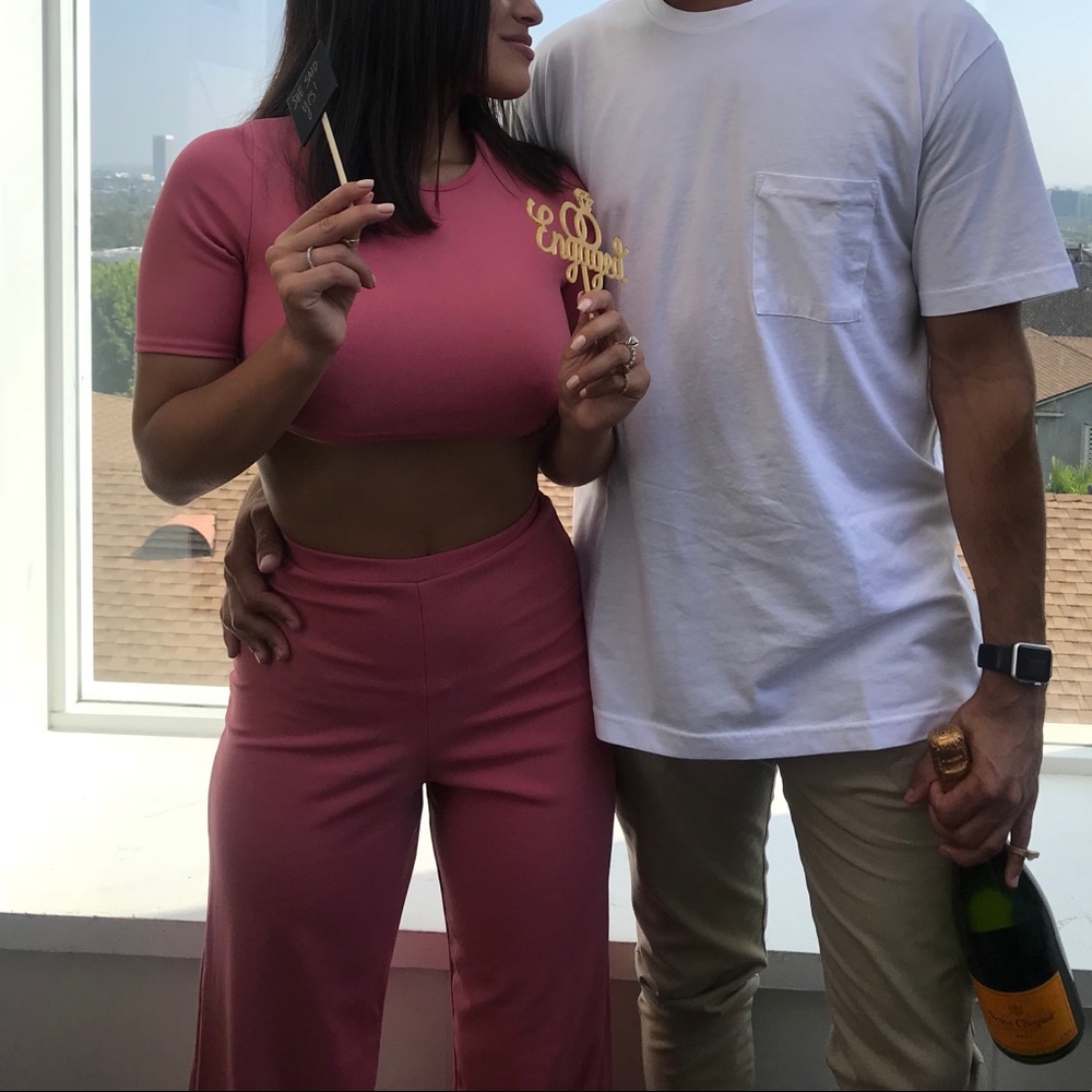 Pink two piece outfit